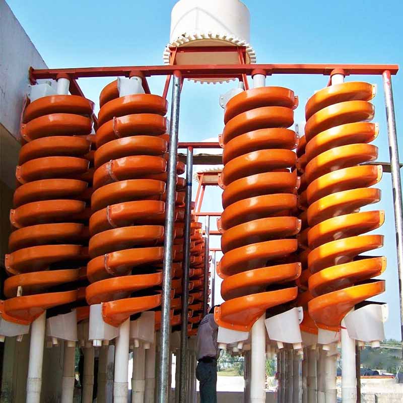 Glass fibre reinforced plastic spiral chute